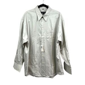 Kenneth Cole New‎ York Dress Shirt Long Sleeve Pen Pocket Green Men 34/35 17.5